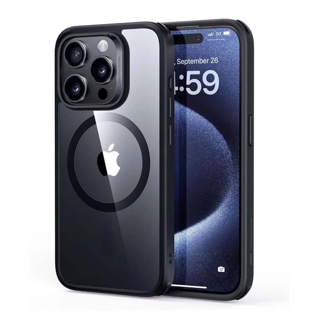 ALPHEX Strong Magnetic Case, Official Color iPhone 15 Pro, Black Titanium 6 PACK